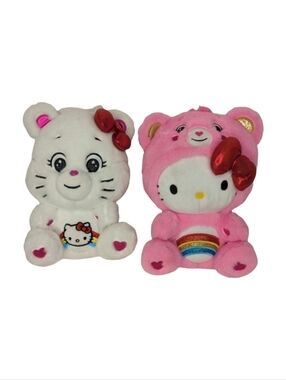 Care Bears X Hello Kitty Loves Cheer Bear 10" Collectible Plush 2-Pack